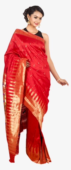 Wedding Saree Model Png Transparent - Saree Png #86528