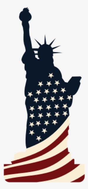 Us Flag Themed Statue Of Liberty - Flag In Statue Of Liberty #86697