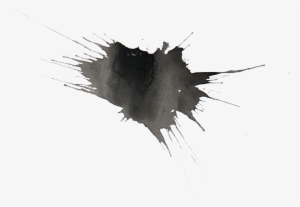 Png File Size - Black Watercolor Splatter Png #86811