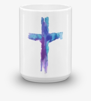 Watercolor Cross Mug - Watercolor Painting #87333