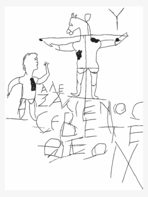 Banner Stock Was Jesus Really Nailed - Donkey On Cross Graffiti #87500