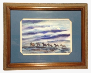 Thomas J Owens, Original Galloping Horses Watercolor - Painting #88042