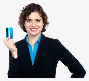 Women Holding Credit Card Png Image #88167