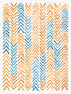 African Textile Arrow Watercolor Print - Blackout #88519