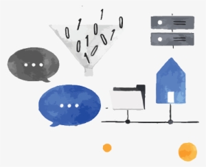 Watercolor Of Speech Bubbles And Numbers - Watercolor Painting #88537