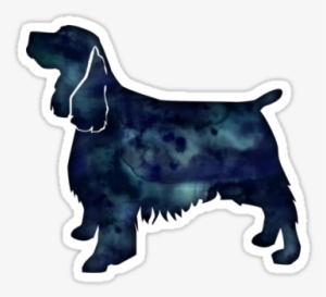 'springer Spaniel Dog Black Watercolor Silhouette' - Weekday Best Canvas Springer Spaniel #88878
