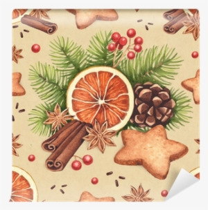 Watercolor Christmas Pattern - Vintage Watercolor Paintings Christmas #89122