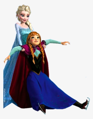 Elsa Holding Anna - Frozen Elsa And Anna Ice Skating #89313