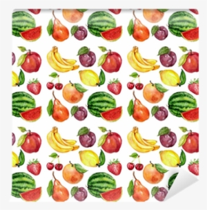 Watercolor Seamless Pattern With Fruits Wallpaper • - Watercolor Painting #89589