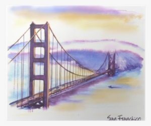 Hand-drawn Watercolor Drawing Of The American Landscape - Famous New Building Drawings #89904