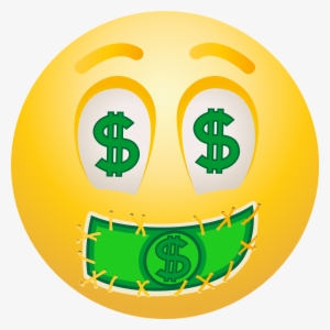Dollar Face Emoticon Png Clip Art #89906