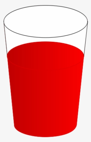 Of Water Clipart Black And - Glass Of Red Water #800065