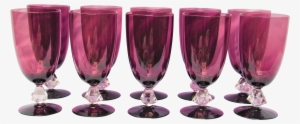 Vintage Amethyst Colored Water Glasses - Water #800366
