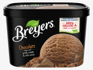 A 48 Ounce Tub Of Breyers Chocolate Front Of Pack - Breyers Chocolate Ice Cream #800622