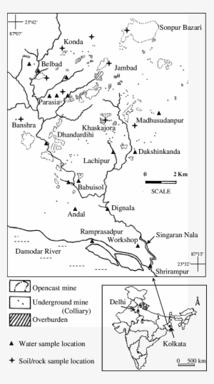 Sampling Location Around Singaran Nala And The Position - Atlas #800712