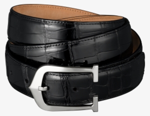 Black Belt With Stylish Buckles Png Image - Black Leather Belt Png #801113