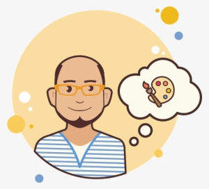 Bald Man With Art Palette Icon - Hello Kitty #801159