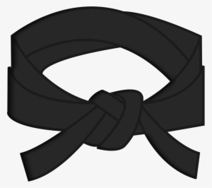Karate Belt - Black Belt Karate Clipart #801329