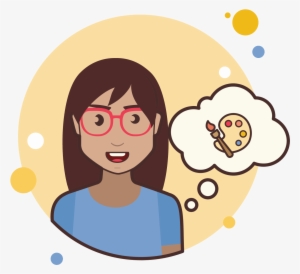 Brunette Girl Art Palette Icon - Hair #801351