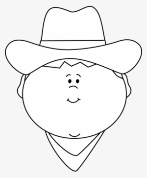 Free Cowboy Clipart Black And White Image 2 Hat Png - Outline Of A Cowboy #802341