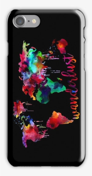 Watercolor Wanderlust World Map Iphone 7 Snap Case - Calpurnia Phone Case #802364