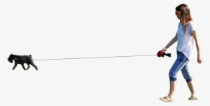 Woman Dog Walking - Cut Out People Park #804236