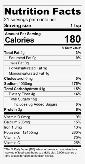 Paleo Cilantro Lime Seasoning Grub Rub Nutritional - Beef Stew Nutritional Label #804440