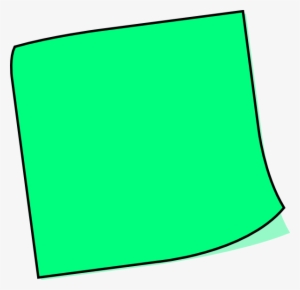 Svg Transparent Green Sticky Note Clip Art At Clker - Green Sticky Notes Png #804645