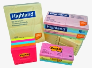 Highland Adhesive Note Pads - 3" X 5" - 100 Sheets/ #805207 Highland Adhesive Note Pads - 3" X 5" - 100 Sheets/ #805207