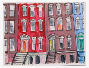 Jpg Free Download Abstract New York City Brownstone - Brownstone Building Restore #805396