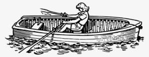 Black And White Download Collection Of Free Canoed - Row Boat Clip Art #807959