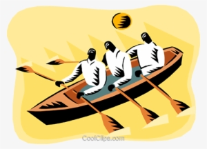 Men In A Rowboat Royalty Free Vector Clip Art Illustration - Man #807982