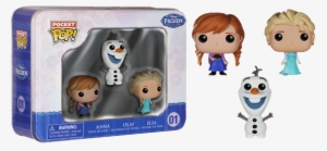 Elsa, Anna And Olaf Pocket Pop 3-pack Tin - Funko Frozen Pocket Pop! Mini Vinyl Figure Tin (3-pack) #808567