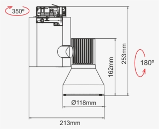 Tor 34w Negro 220v 38º Led Proyector Para Carril - Diagram #8002866