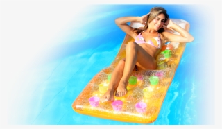 Lady Relaxing In Pool - Girl In Pool Png #8003968