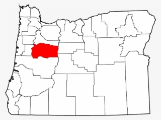 Map Of Oregon Highlighting Linn County - Linn And Benton County Map #8003975