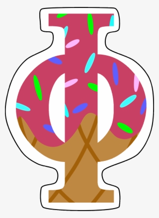 Ice Cream Greek Letters Sticker #8004632