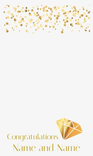 Fresh Snapchat Filter Template - Transparent Gold Confetti Background #8004737
