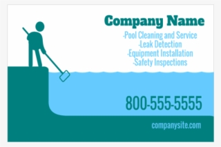Pool Cleaning Magnetic Sign With Stick Figure Cleaning - Graphic Design #8005056
