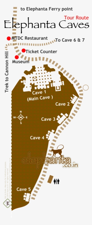 Elephanta Caves Excursion Route - Elephanta Caves Map #8006638