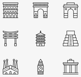 Landmarks - Technical Drawing #8006789