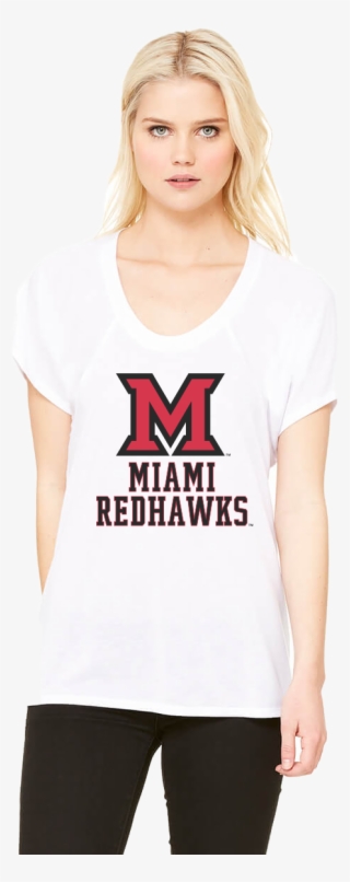 Miami University Redhawks Women's Flowy Raglan Tee - Photo Shoot #8008162