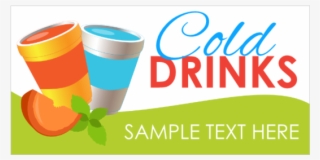 Cold Drinks Basic Vinyl Banner - Graphic Design #8011101