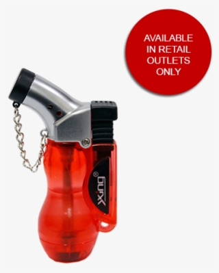 Xing, Transparent Red, W/ Chain Cap Pocket Torch Refillable - Gun #8015410