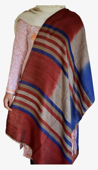 Gi Kashmir Pashmina Tri- Colour Khudrang Alternate - Stole #8017264