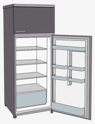 Banner Library Stock Fridge Drawing Old - Open Refrigerator Clipart #8018595