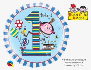 Rachel Ellen Designed 18" Foil Balloon Age 1/1st Birthday - Great American Cookie Thanksgiving #8018679