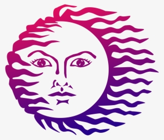 Sun Face Symbol Abstract Design 914681 - Face Png Black #8019052