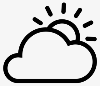 Png File Svg - Cloud With Sun Icon #8019092