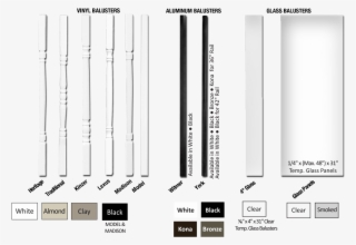 3000 Series Vinyl Railing - Black-and-white #8019098